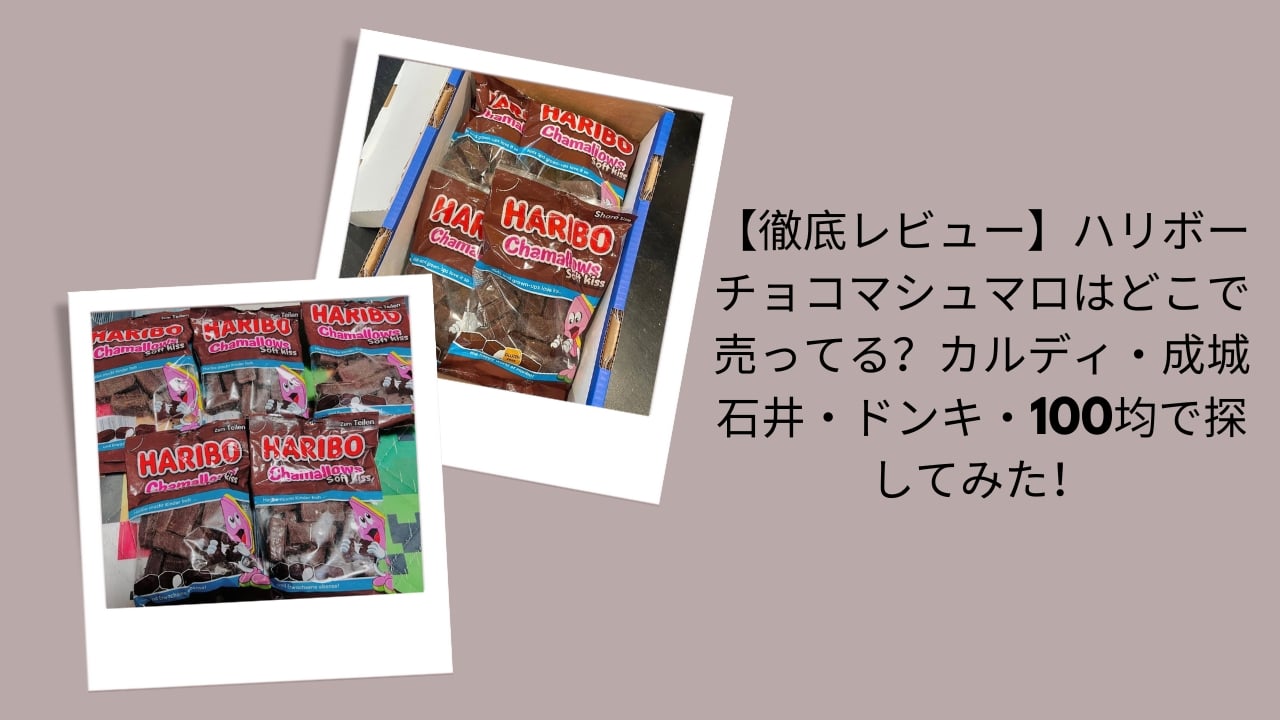 【徹底レビュー】ハリボー チョコマシュマロはどこで売ってる？カルディ・成城石井・ドンキ・100均で探してみた！