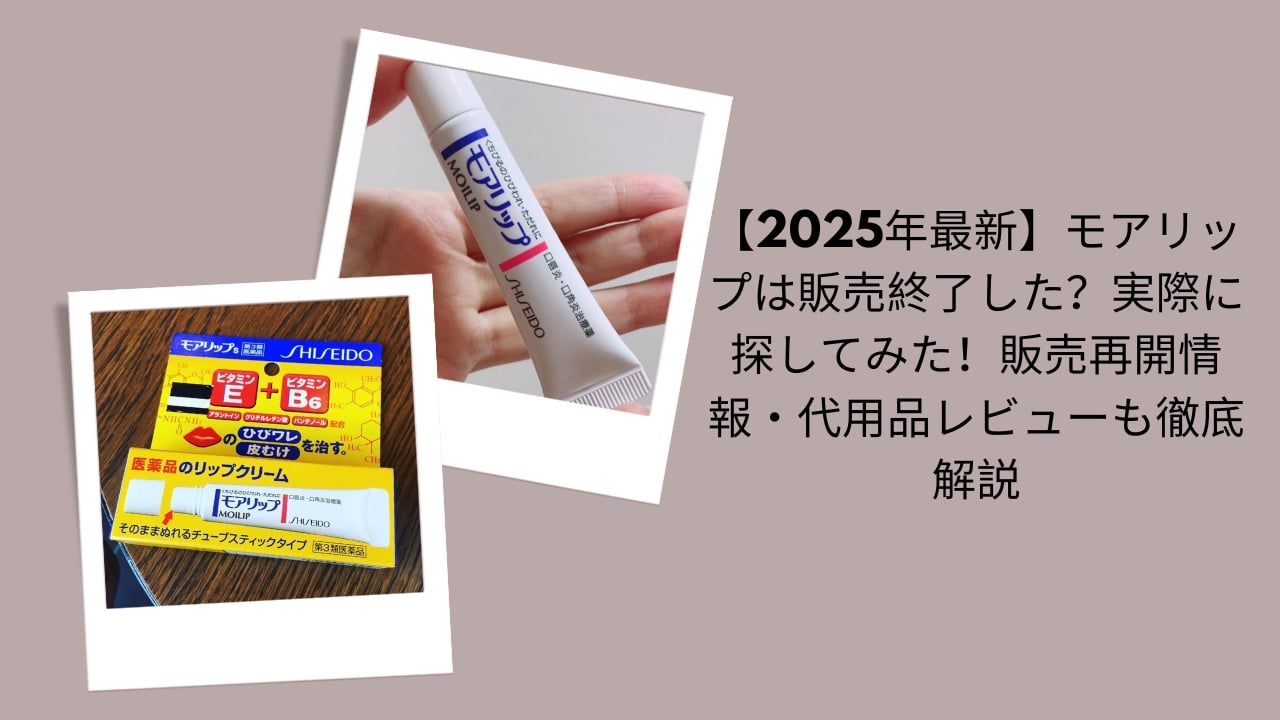 【2026年最新】モアリップは販売終了した？実際に探してみた！販売再開情報・代用品レビューも徹底解説