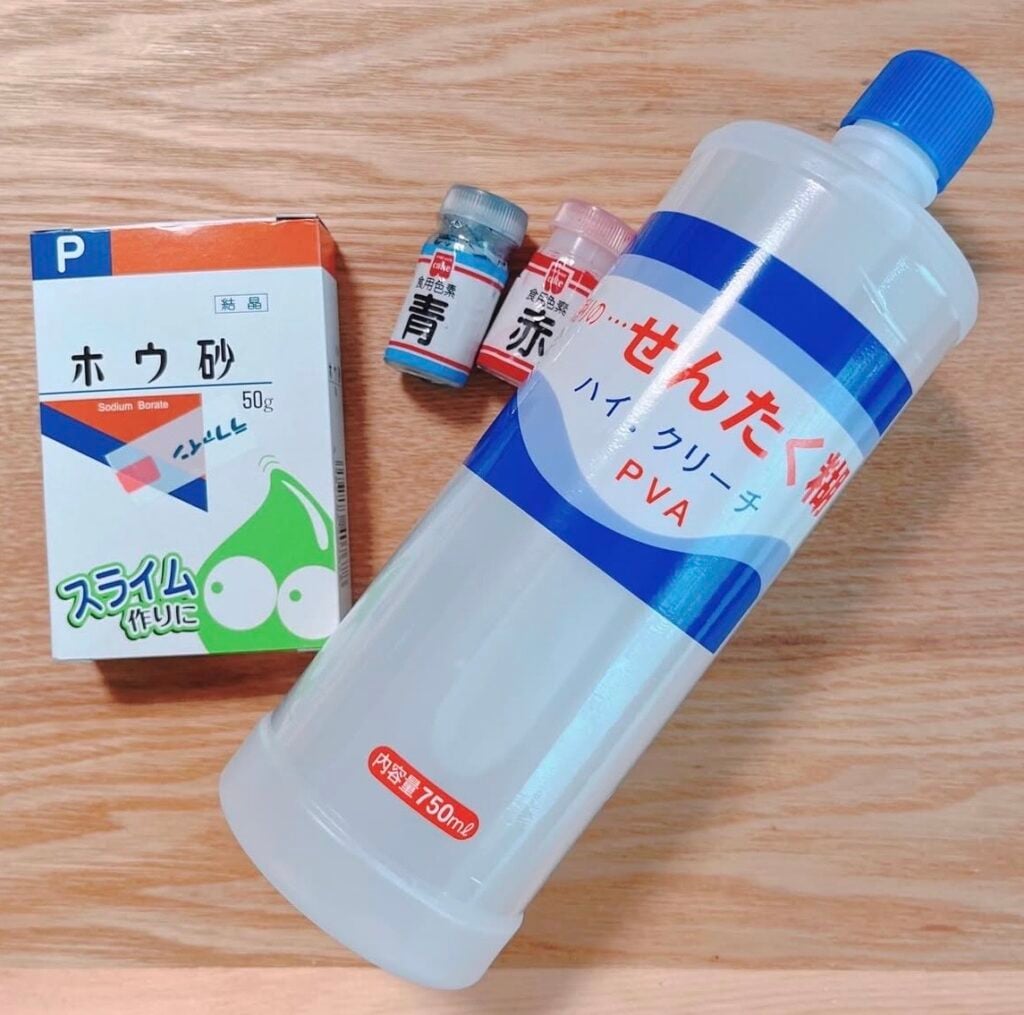 ダイソー ホウ砂 スライム, スライム 作り方 ダイソー, ホウ砂 100均, スライム 材料 100均, ダイソー スライム 実験 レビュー