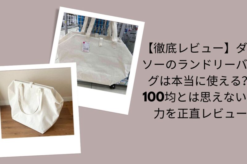 【徹底レビュー】ダイソーのランドリーバッグは本当に使える？100均とは思えない実力を正直レビュー