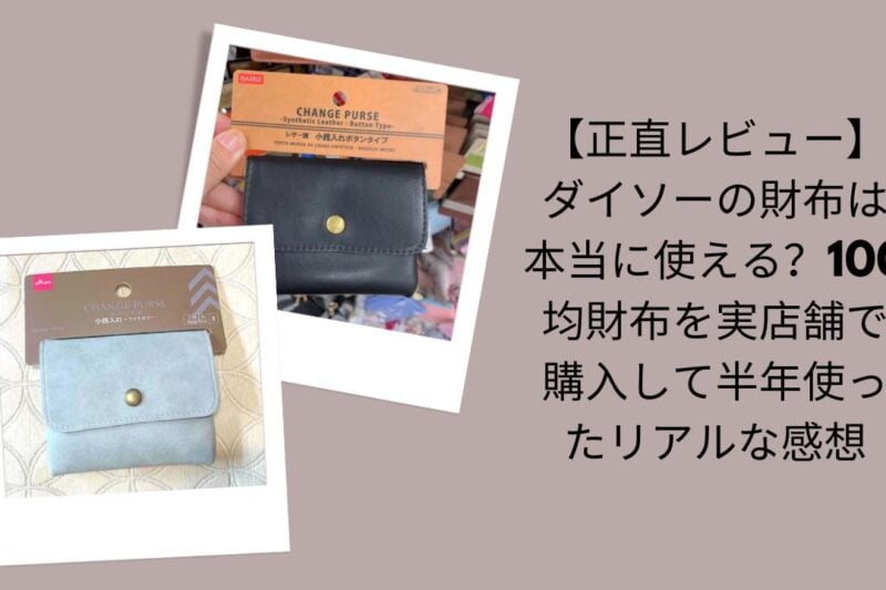【正直レビュー】ダイソーの財布は本当に使える？100均財布を実店舗で購入して半年使ったリアルな感想