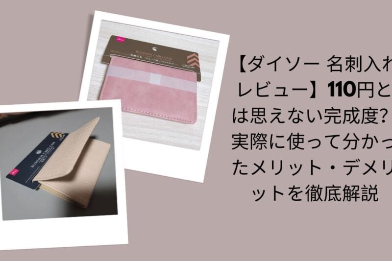 【ダイソー 名刺入れ レビュー】110円とは思えない完成度？実際に使って分かったメリット・デメリットを徹底解説