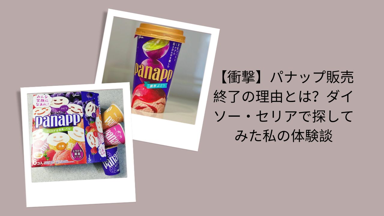 【衝撃】パナップ販売終了の理由とは？ダイソー・セリアで探してみた私の体験談