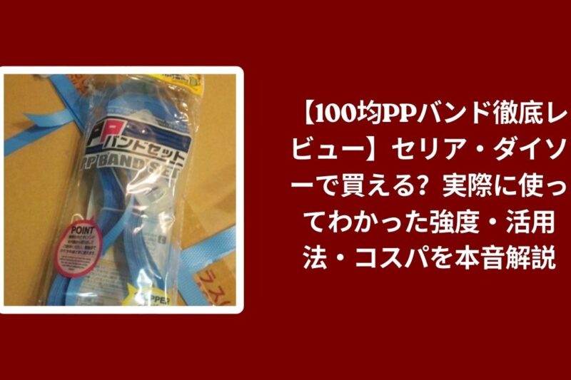 【100均PPバンド徹底レビュー】セリア・ダイソーで買える？実際に使ってわかった強度・活用法・コスパを本音解説