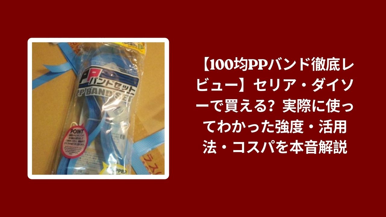 100均 PPバンド セリア ダイソー レビュー, セリア ダイソー PPバンド 強度 活用法, 100均 PPバンド コスパ 検証, PPバンド 使い方 アイデア 評価