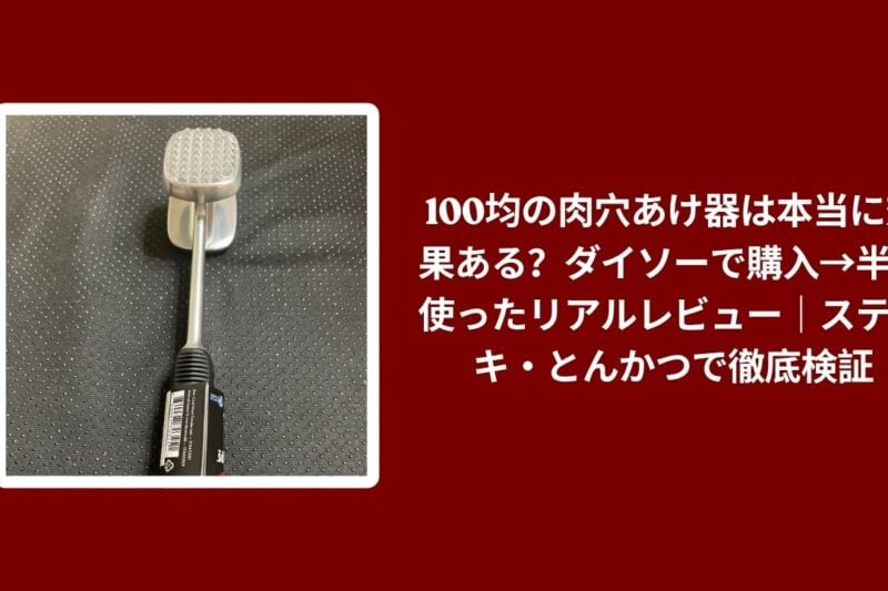 100均の肉穴あけ器は本当に効果ある？ダイソーで購入→半年使ったリアルレビュー｜ステーキ・とんかつで徹底検証