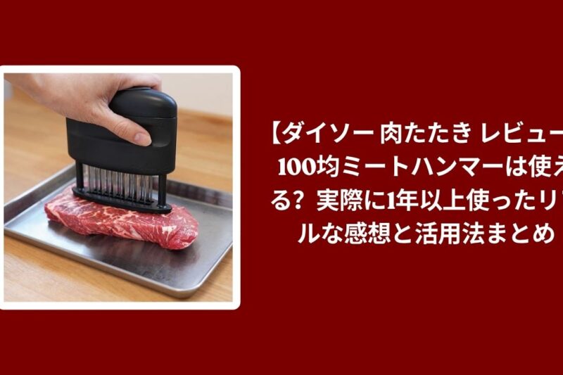 【ダイソー 肉たたき レビュー】100均ミートハンマーは使える？実際に1年以上使ったリアルな感想と活用法まとめ
