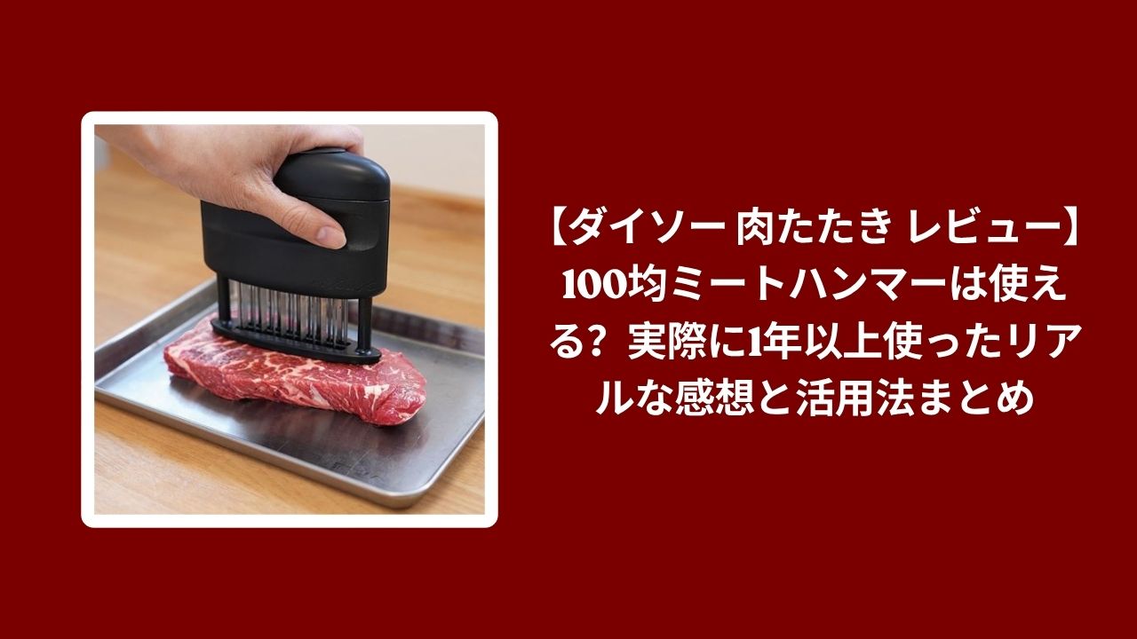 ダイソー 肉たたき レビュー 100均, 肉たたき ダイソー ミートハンマー 1年以上 使用感, ダイソー 肉たたき 使える 活用法, 肉たたき ダイソー 本音レビュー