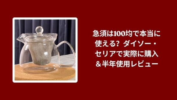 急須 100均 ダイソー セリア 使用レビュー, ダイソー セリア 急須 購入レビュー, 100均 急須 半年 使用感, 急須 ダイソー セリア 本音レビュー