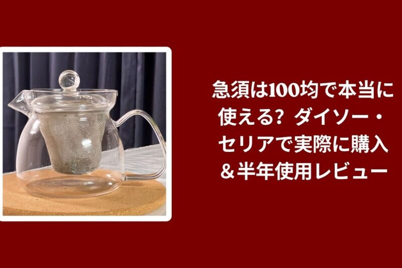 急須は100均で本当に使える？ダイソー・セリアで実際に購入＆半年使用レビュー