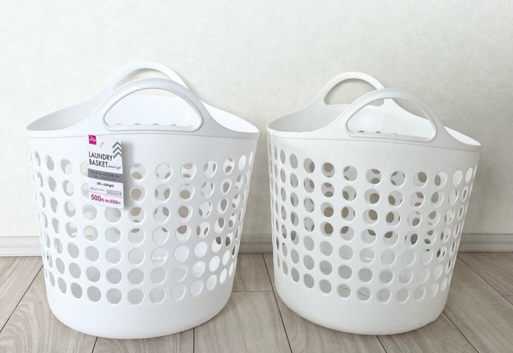 洗い桶 100均 ダイソー セリア 比較, ダイソー セリア 洗い桶 レビュー, 100均 洗い桶 使用感 比較, ダイソー セリア 洗い桶 実際の使い心地