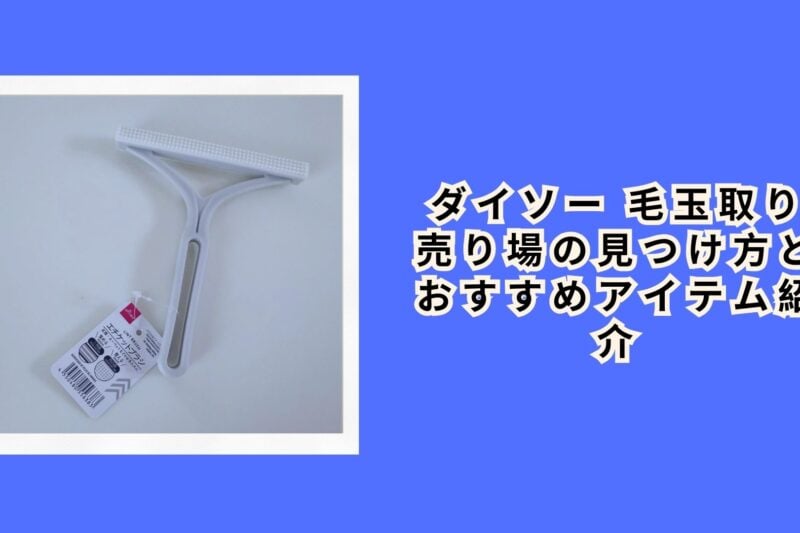 ダイソー 毛玉取り 売り場の見つけ方とおすすめアイテム紹介